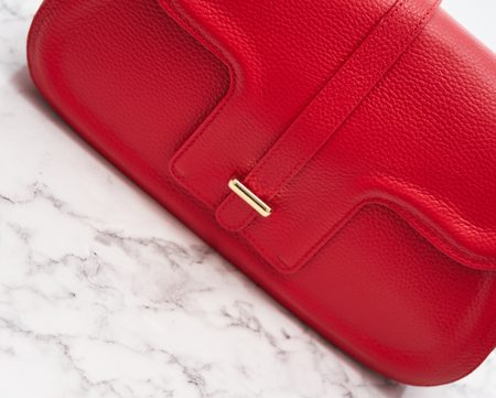 Borsa a spalla da donna in pelle Glamorous by GLAM - Rosso -