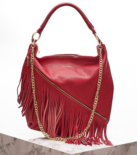 Real leather shoulder bag Glamorous by GLAM - Red -