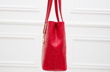 Real leather shoulder bag Glamorous by GLAM - Red -