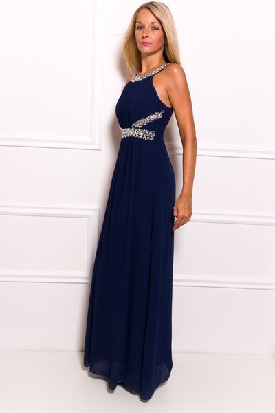 Maxi dress Due Linee - Dark blue -
