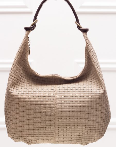 Real leather shoulder bag Glamorous by GLAM - Beige -