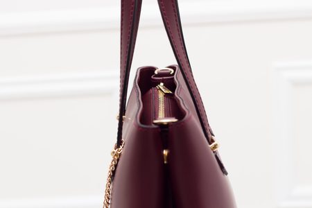 Real leather shoulder bag Glamorous by GLAM - Wine -