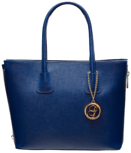 Real leather shoulder bag Glamorous by GLAM - Dark blue -