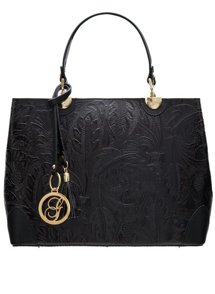 Bolso de cuero de mano para mujer Glamorous by GLAM - Negro -