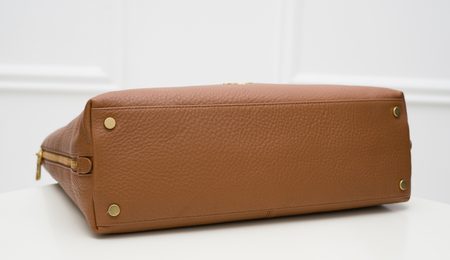 Bolso de cuero de mano para mujer Guess Luxe - Marrón -