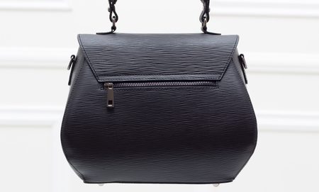 Dámska malá luxusná kabelka so zipsom okolo - čierna -