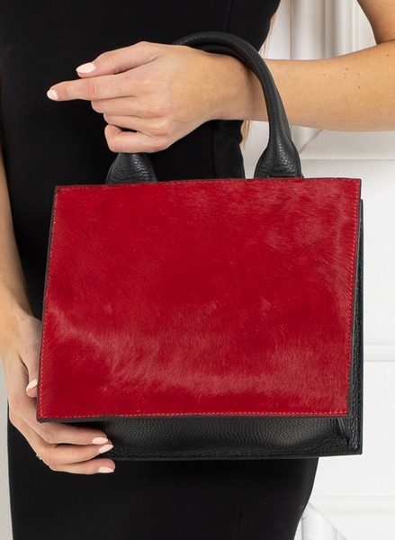 Borsa a mano da donna in pelle Glamorous by GLAM - Rosso -