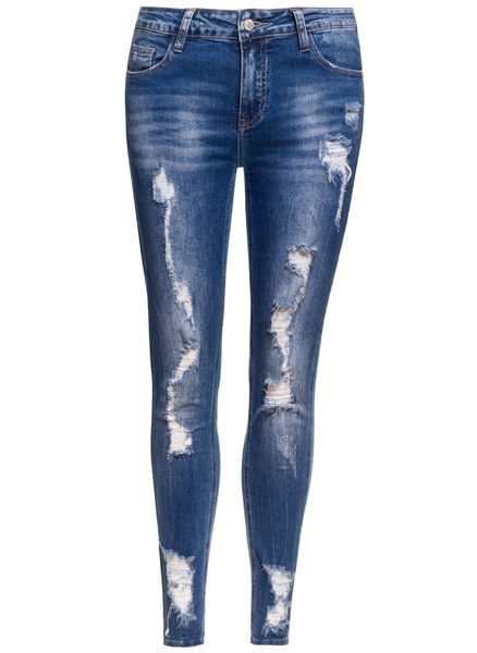 Jeans donna Due Linee - Blu -