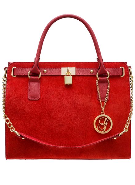 Bolso de cuero de mano para mujer Glamorous by GLAM - Rojo -