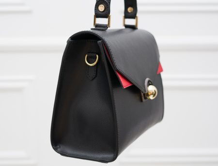 Bolso de cuero de mano para mujer Glamorous by GLAM - Negro -