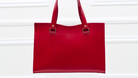 Real leather shoulder bag Glamorous by GLAM - Red -