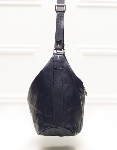 Real leather shoulder bag Glamorous by GLAM - Dark blue -