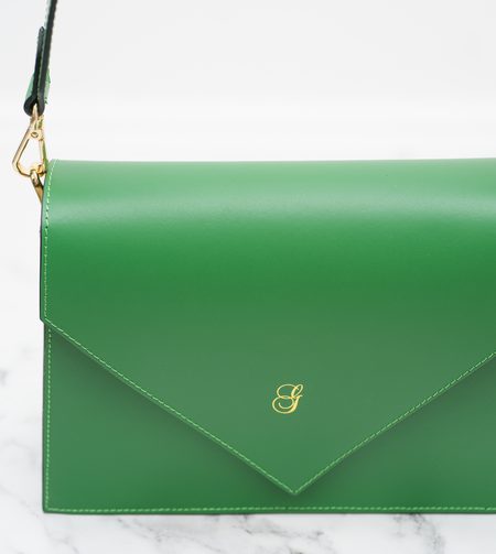 Damska skórzana torebka na ramię Glamorous by GLAM -zielony -
