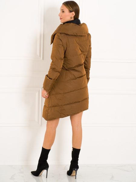 Damska kurtka zimowa Due Linee - brązowy -