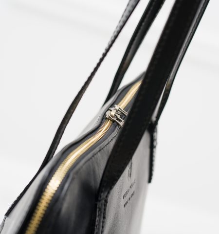 Real leather shoulder bag Glamorous by GLAM Santa Croce - Black -