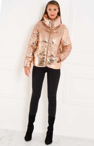 Chaqueta de invierno para mujer Due Linee - Dorado -