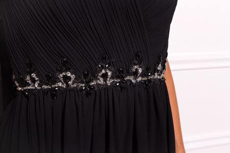 Vestido largo de mujer Due Linee - Negro -