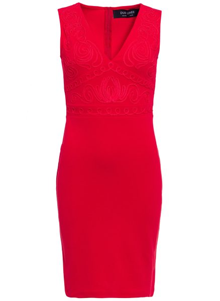 Vestido de encaje de mujer Due Linee - Rojo -