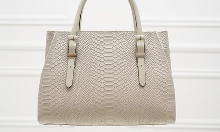 Real leather handbag Glamorous by GLAM - Beige -