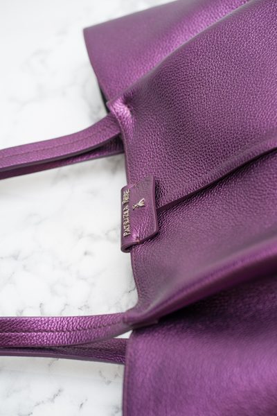 Bolso de hombro de cuero para mujer PATRIZIA PEPE - Violeta -