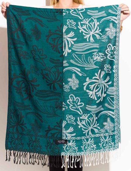 Women's scarf Due Linee - Green -