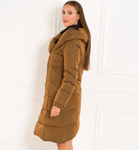 Damska kurtka zimowa Due Linee - brązowy -