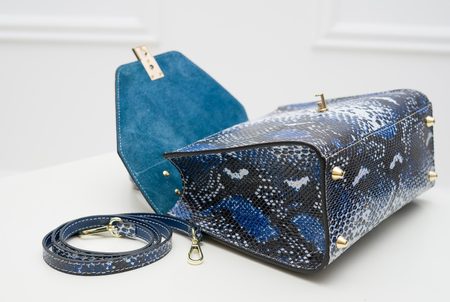 Borsa a mano da donna in pelle Glamorous by GLAM - Blu -