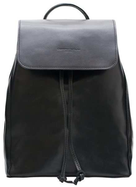 Mochila de mujer de cuero genuino Glamorous by GLAM Santa Croce - Negro -