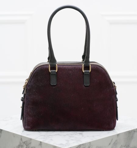 Real leather shoulder bag Glamorous by GLAM - Wine -