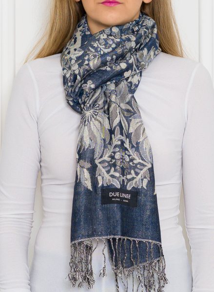Women's scarf Due Linee - Blue -