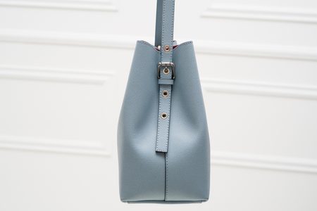Kožená kabelka MARIA - světle modrá -