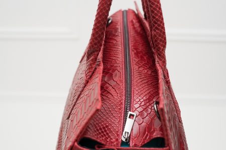 Real leather handbag Glamorous by GLAM - Wine -