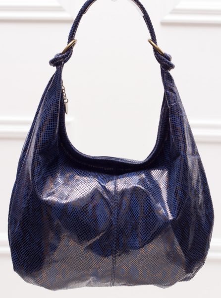 Real leather shoulder bag Glamorous by GLAM - Dark blue -