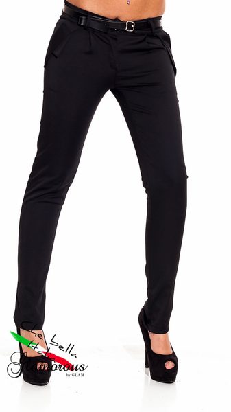 Dámské elegantní kalhoty černé -