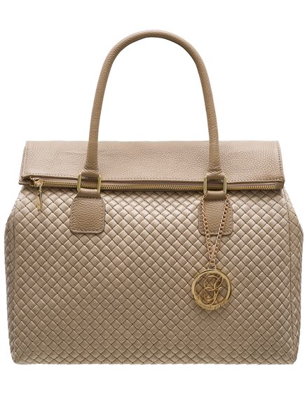 Borsa a mano da donna in pelle Glamorous by GLAM - Beige -