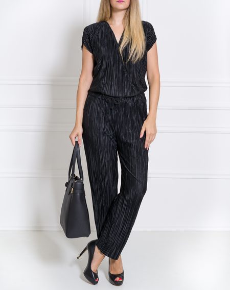 TRU TRUSSARDI Kožená kabelka černá -