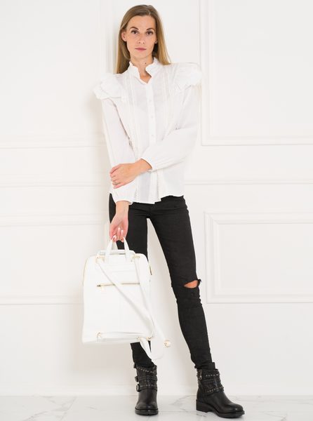 Skórzany plecak damski Glamorous by GLAM -biały -