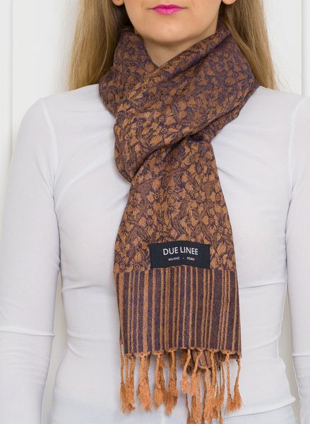 Women's scarf Due Linee - Blue -