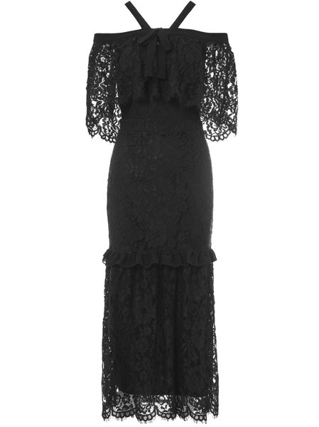 Vestido midi de mujer Due Linee - Negro -