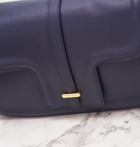 Real leather shoulder bag Glamorous by GLAM - Dark blue -