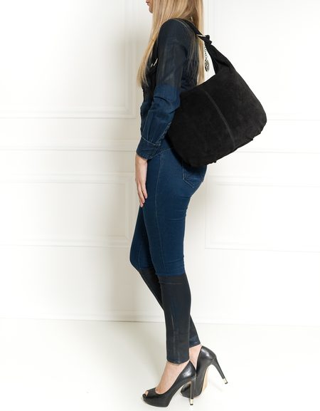 Bolso de hombro de cuero para mujer Glamorous by GLAM - Negro -