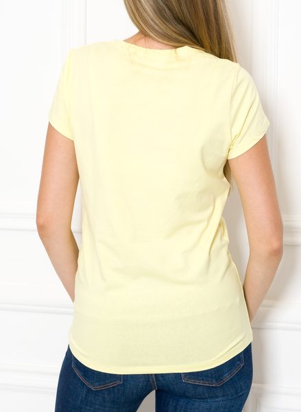 Women's T-shirt Due Linee - Yellow