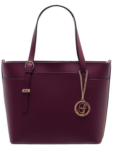 Real leather handbag Glamorous by GLAM - Wine -