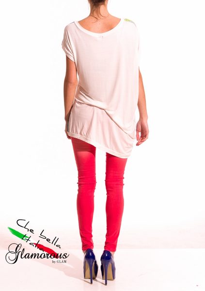 Top s listy zelený -