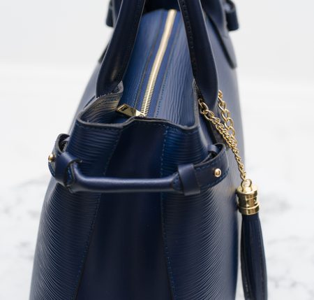 Real leather handbag Glamorous by GLAM - Dark blue -