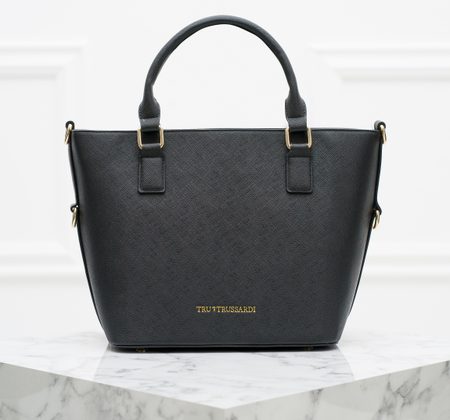 Bolso de cuero de mano para mujer Tru Trussardi - Negro -