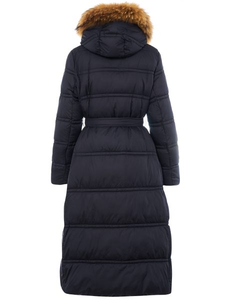 Winter jacket with real fox fur Due Linee - Black -