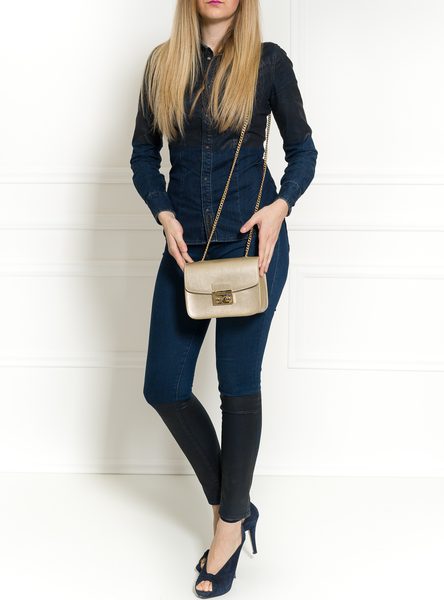 Real leather crossbody bag Glamorous by GLAM - Gold -