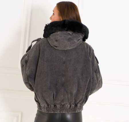 Chaqueta de invierno para mujer Due Linee - Negro -