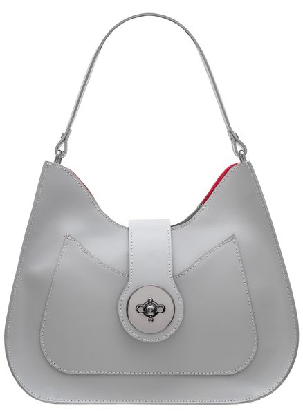 Real leather shoulder bag Glamorous by GLAM - Grey -